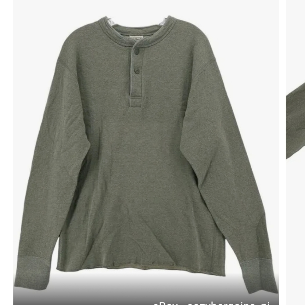 NWT LL BEAN Men's River Driver Henley Dusty Olive Green XXL